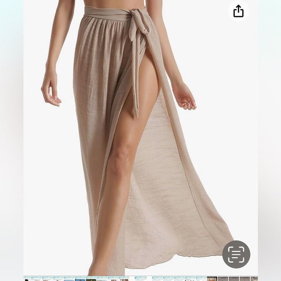 NWT DOSE white semi sheer swim cover-up one size 4–12 - Picture 10 of 11